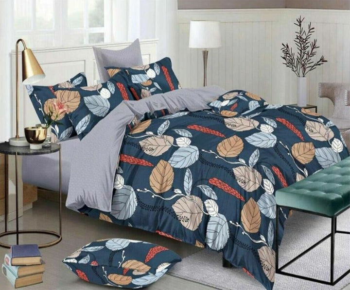 3D 4piece Bedding Set Duvet Cover Colorful Fitted Sheet Complete Floral Printed Set & 2 Pillowcases (303)Complete Bedding SetP/3D/CS/S/303