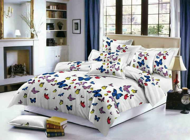 3D Effect Duvet Cover Set Complete Bedding Set Fitted Sheets and Pillowcases3D/Sngl/313