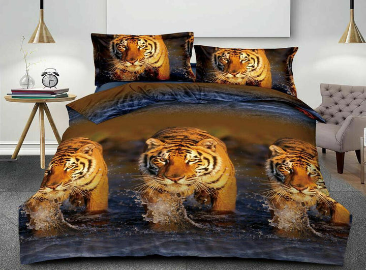 3D Effect Duvet Cover Set Complete Bedding Set Fitted Sheets and Pillowcases3D/Sngl/330