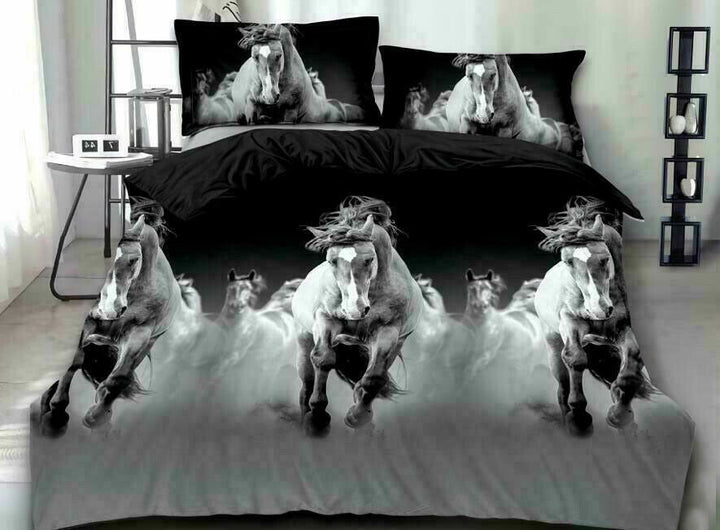 3D Effect Duvet Cover Set Complete Bedding Set Fitted Sheets and Pillowcases3D/Sngl/323