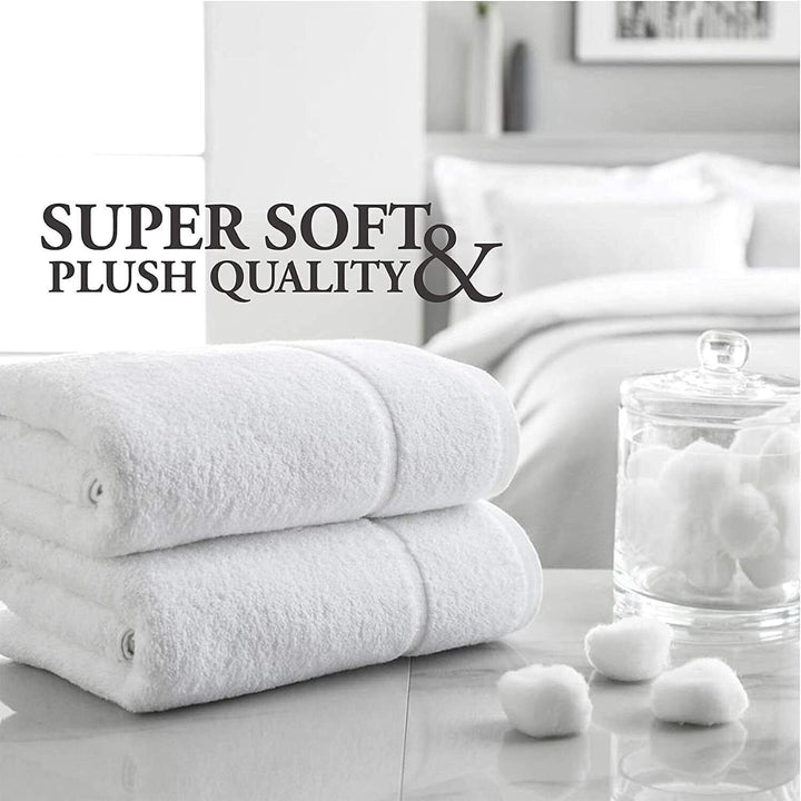 White 500gsm Towel Hotel Quality Bath Hand Towels 700gsm Bath Mats Washable