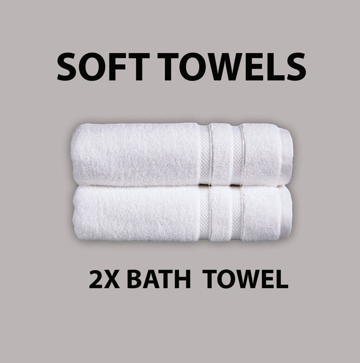 White 500gsm Towel Hotel Quality Bath Hand Towels 700gsm Bath Mats Washable