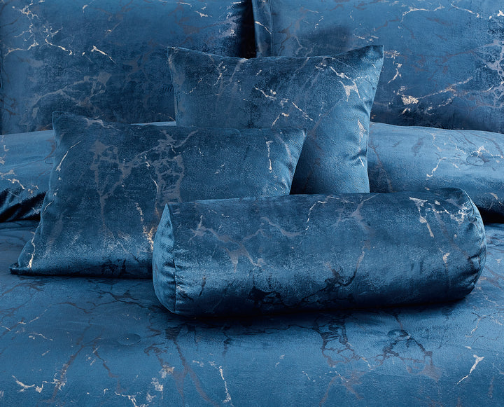 7 piece velvet marble complete bedding set