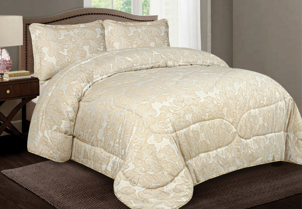 Jacquard Bedspread Floral Design Comforter Set with Pillowcases Bed Throw Double and king size