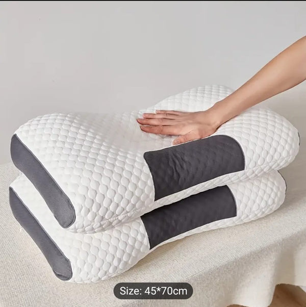 3D SPA Massage Pillow - Neck Support & Sleep Comfort | 100% Polyester Partition Pillow with Honeycomb Design