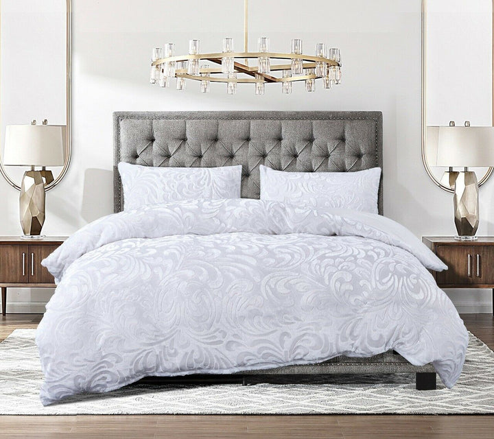 White Duvet Cover 3 Pcs Bedding Set