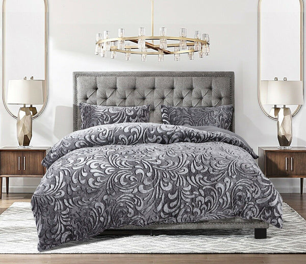 Teddy Duvet Cover Embossed Bedding Set With Matching Pair Pillow Case